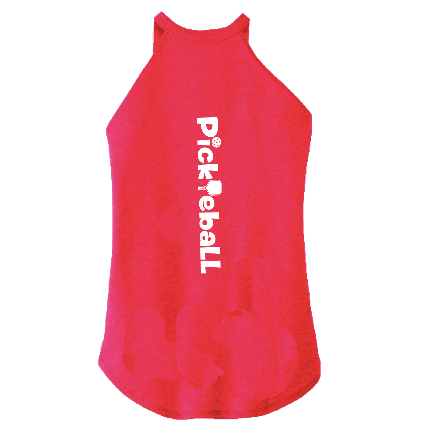 Pickleball Design: Pickleball Vertical down middle of back  Soft and flowing tank top for Women pickleball players everywhere!! Pickleball runs down the back of the tank, and really shows off your love for the game.  Turn up the volume in this tank with its perfect mix of softness and attitude. Tear away label and curved hem brings a uniqueness to this garment. Material is 50/25/25 poly/combed ring spun cotton/rayon.