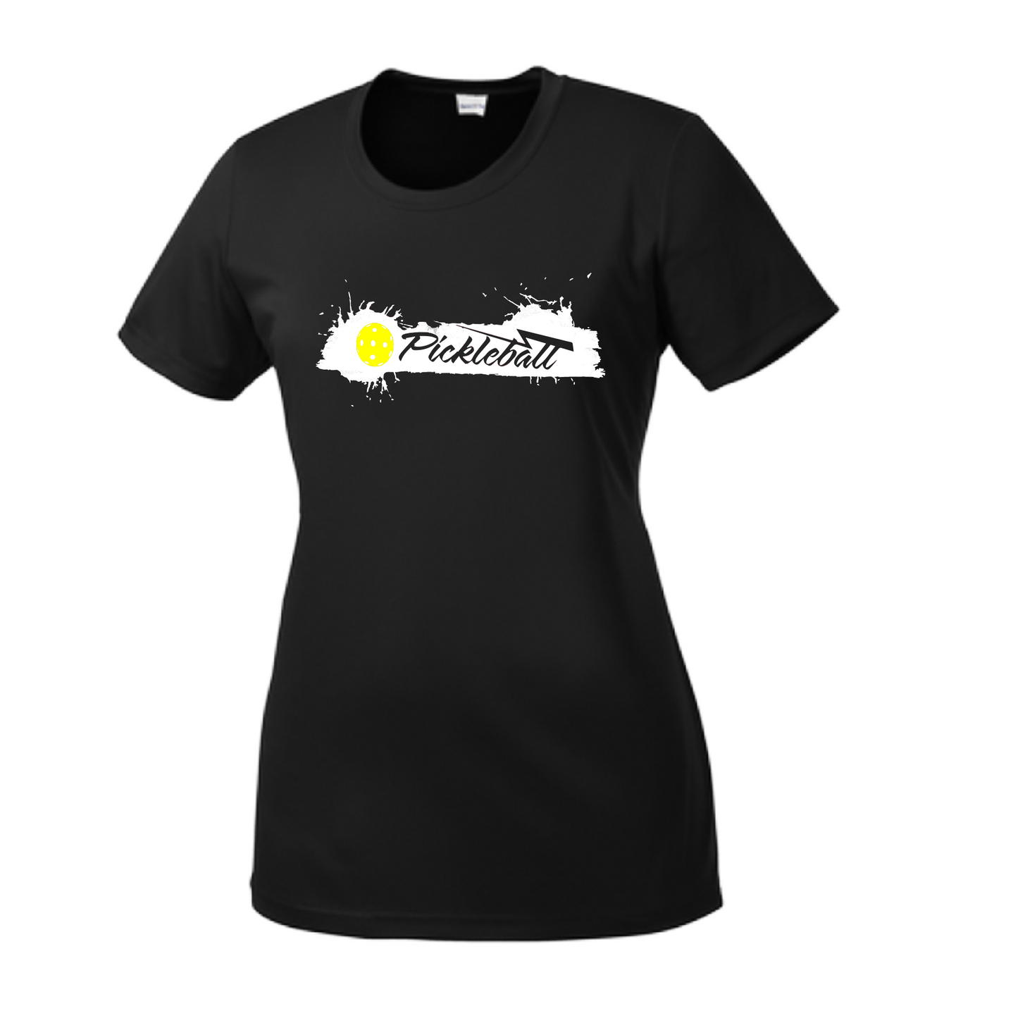 zPickleball Design: Extreme  Women's Style: Short Sleeve Crew-Neck  Turn up the volume in this Women's shirt with its perfect mix of softness and attitude. Material is ultra-comfortable with moisture wicking properties and tri-blend softness. PosiCharge technology locks in color. Highly breathable and lightweight.