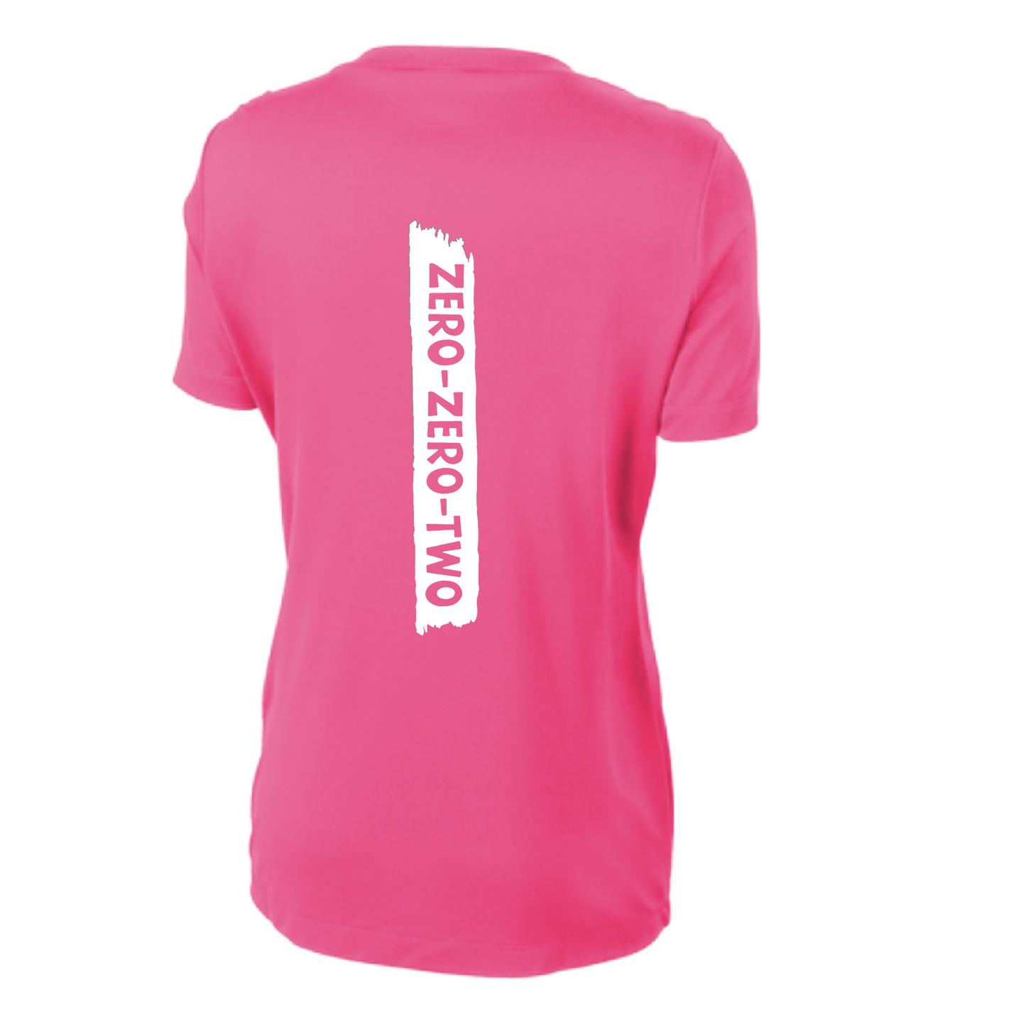 Pickleball Design: Zero Zero Two Customizable Location  Women's Styles: Short Sleeve Crew-Neck (SS)  Turn up the volume in this Women's shirt with its perfect mix of softness and attitude. Material is ultra-comfortable with moisture wicking properties and tri-blend softness. PosiCharge technology locks in color. Highly breathable and lightweight.