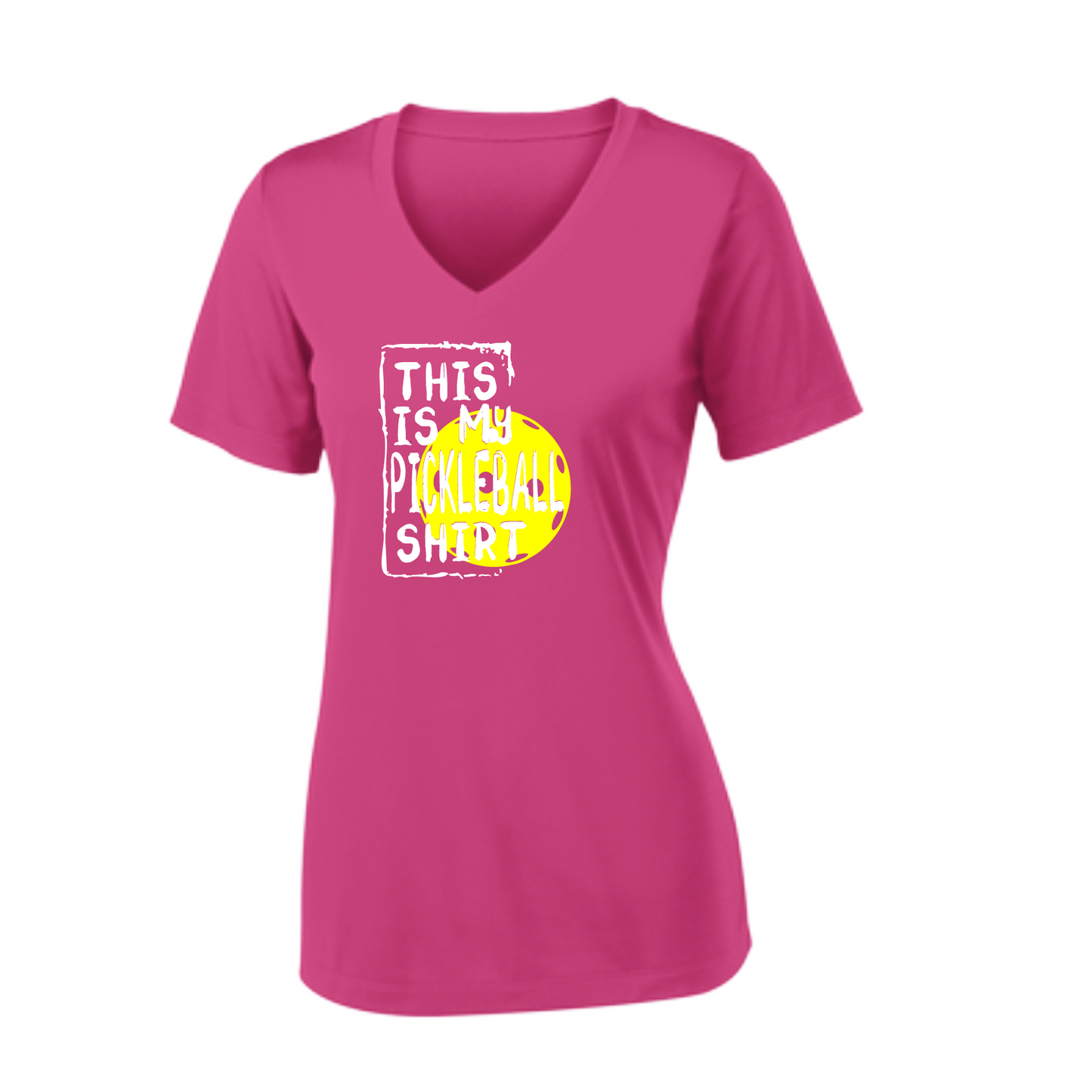 This Is My Pickleball Shirt | Women’s Short Sleeve V-Neck Shirt | 100% Polyester