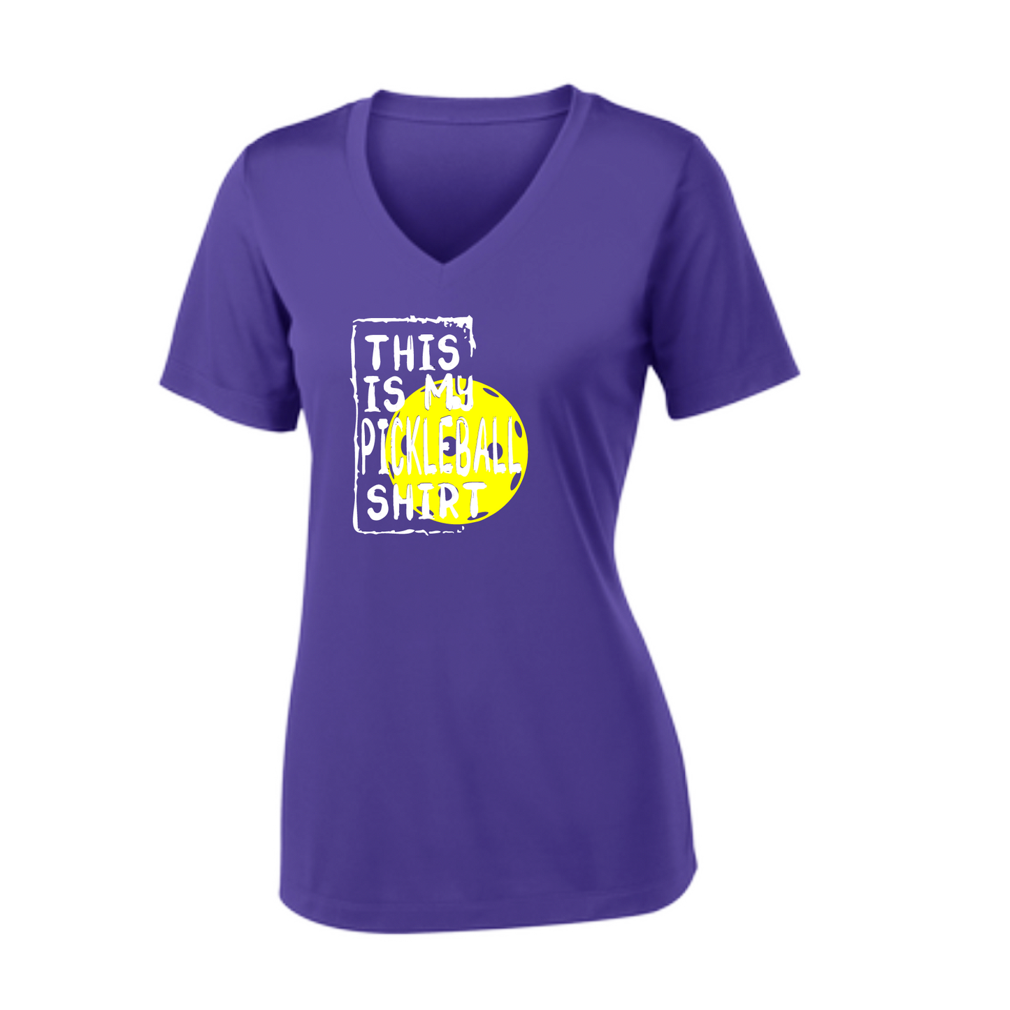 This Is My Pickleball Shirt | Women’s Short Sleeve V-Neck Shirt | 100% Polyester