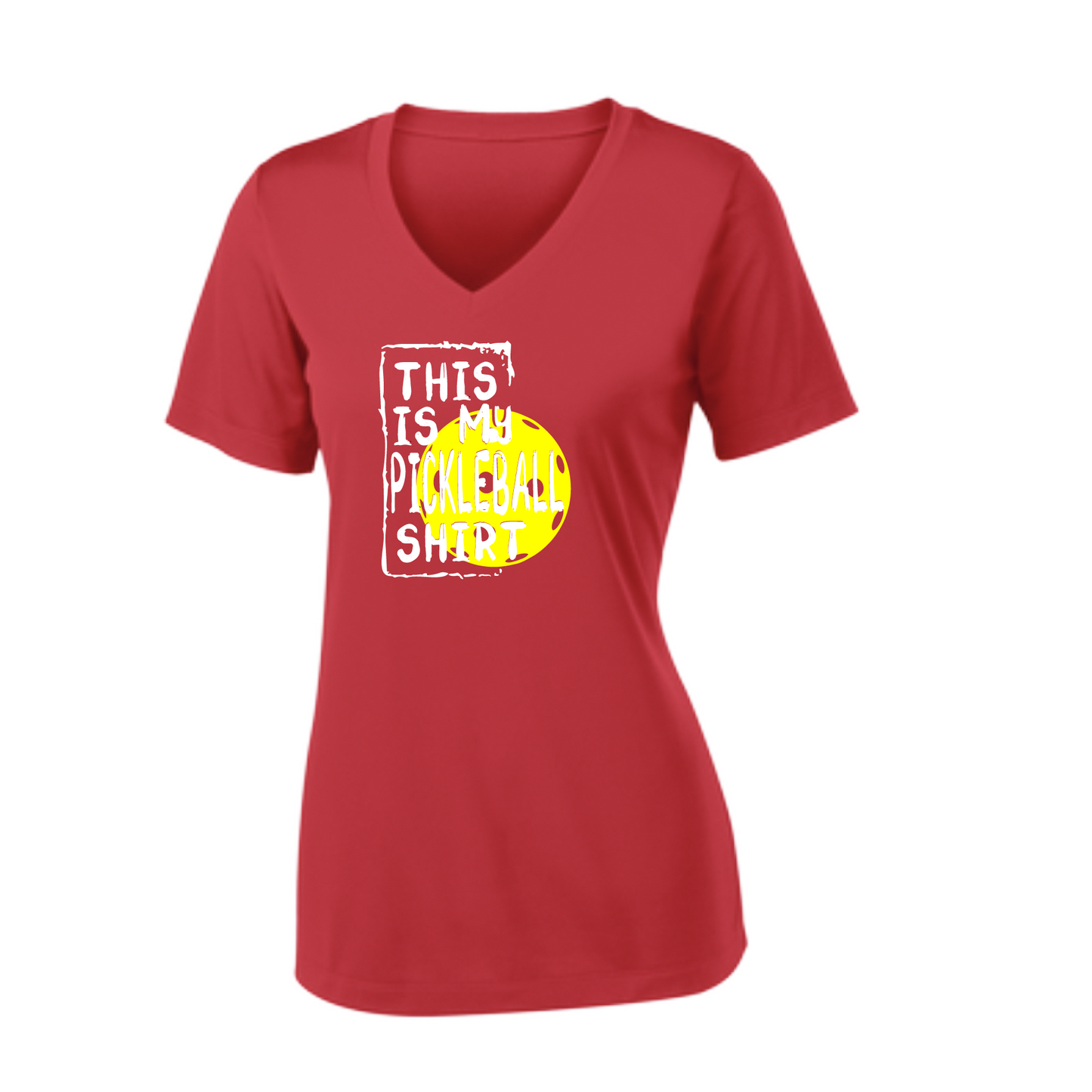 This Is My Pickleball Shirt | Women’s Short Sleeve V-Neck Shirt | 100% Polyester