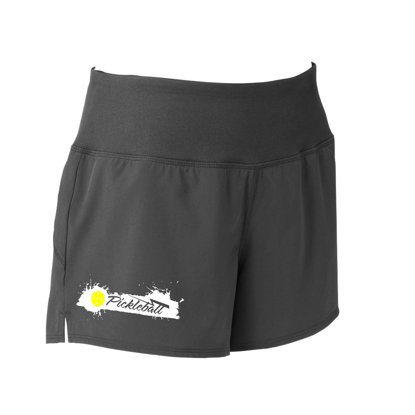 Pickleball Designs: Extreme Pickleball  Sport Tek women’s repeat shorts come with built-in cell phone pocket on the exterior of the waistband. You can also feel secure knowing that no matter how strenuous the exercise, the shorts will remain in place (it won’t ride up!). These shorts are extremely versatile and trendy. Transition from the Pickleball court to running errands smoothly.