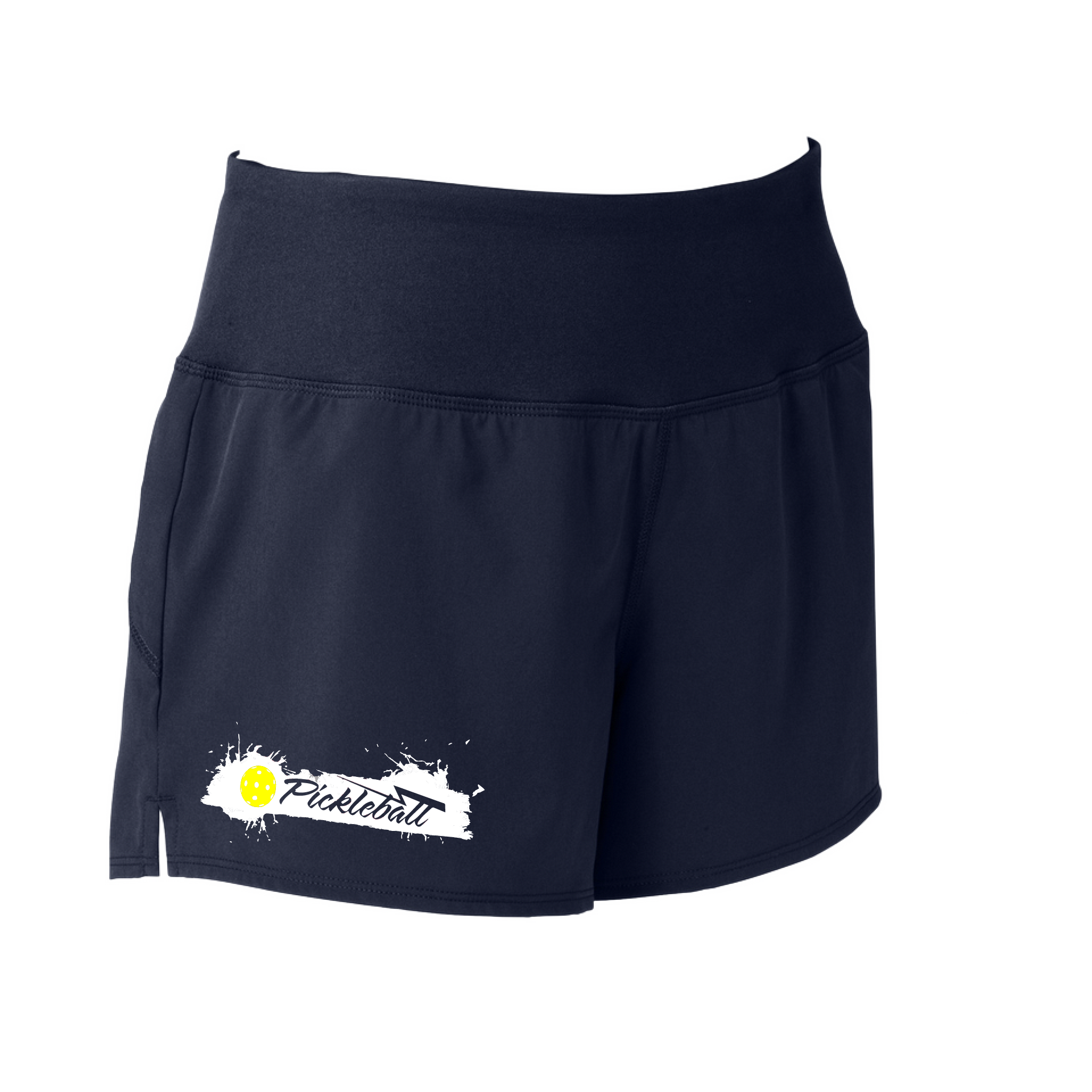 Pickleball Designs: Extreme Pickleball  Sport Tek women’s repeat shorts come with built-in cell phone pocket on the exterior of the waistband. You can also feel secure knowing that no matter how strenuous the exercise, the shorts will remain in place (it won’t ride up!). These shorts are extremely versatile and trendy. Transition from the Pickleball court to running errands smoothly.