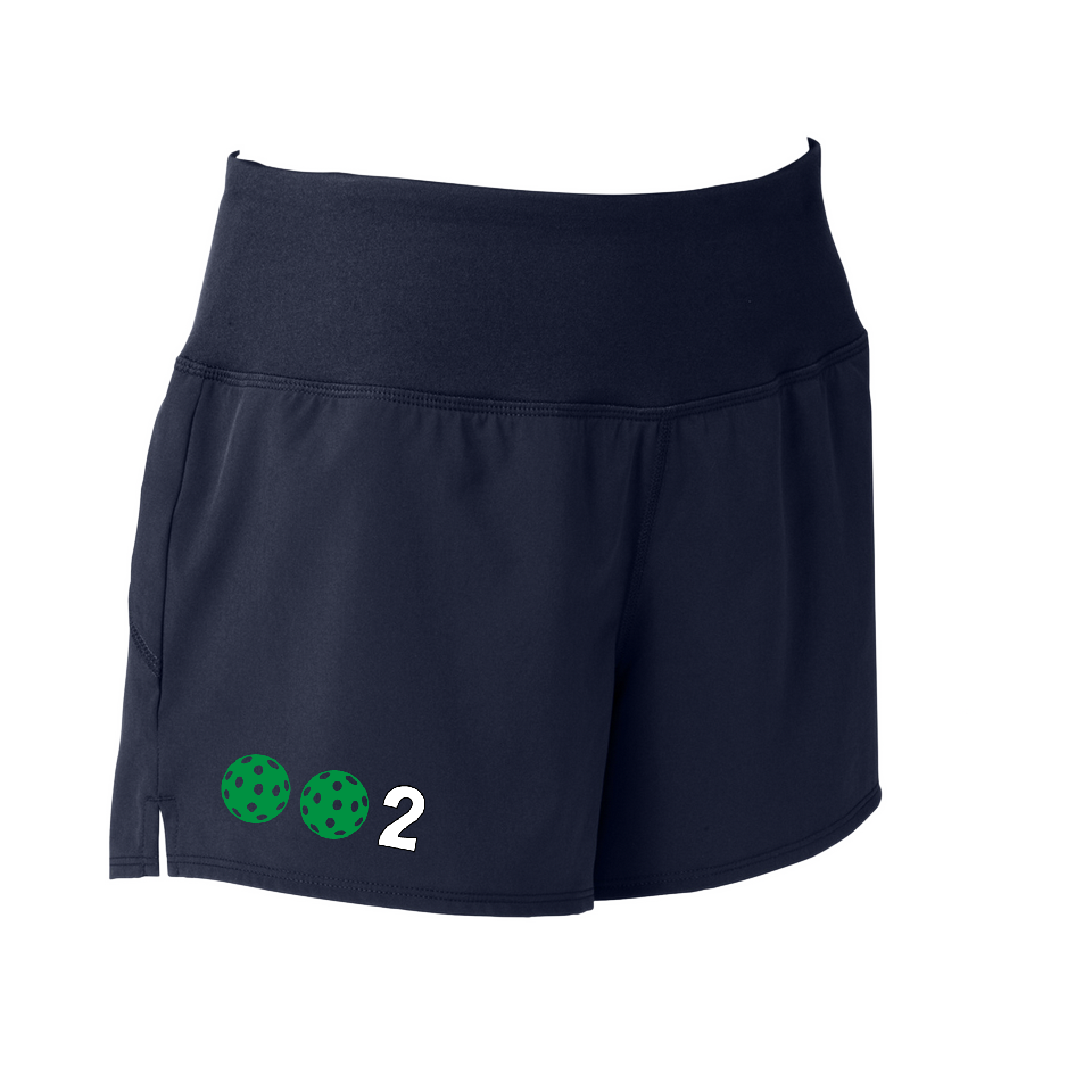 Designs: 002 with customizable Pickleballs (Yellow, White, Pink, Green).  Sport Tek women’s repeat shorts come with built-in cell phone pocket on the exterior of the waistband. You can also feel secure knowing that no matter how strenuous the exercise, the shorts will remain in place (it won’t ride up!). These shorts are extremely versatile and trendy. Transition from the Pickleball court to running errands smoothly