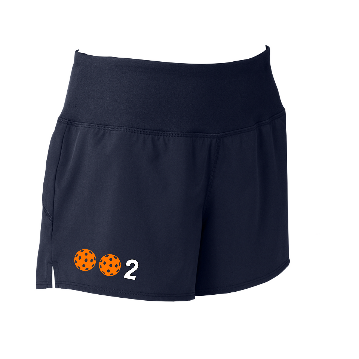 Designs: 002 with customizable Pickleballs (Cyan, Orange, Purple, Rainbow.)  Sport Tek women’s repeat shorts come with built-in cell phone pocket on the exterior of the waistband. You can also feel secure knowing that no matter how strenuous the exercise, the shorts will remain in place (it won’t ride up!). These shorts are extremely versatile and trendy. Transition from the Pickleball court to running errands smoothly.