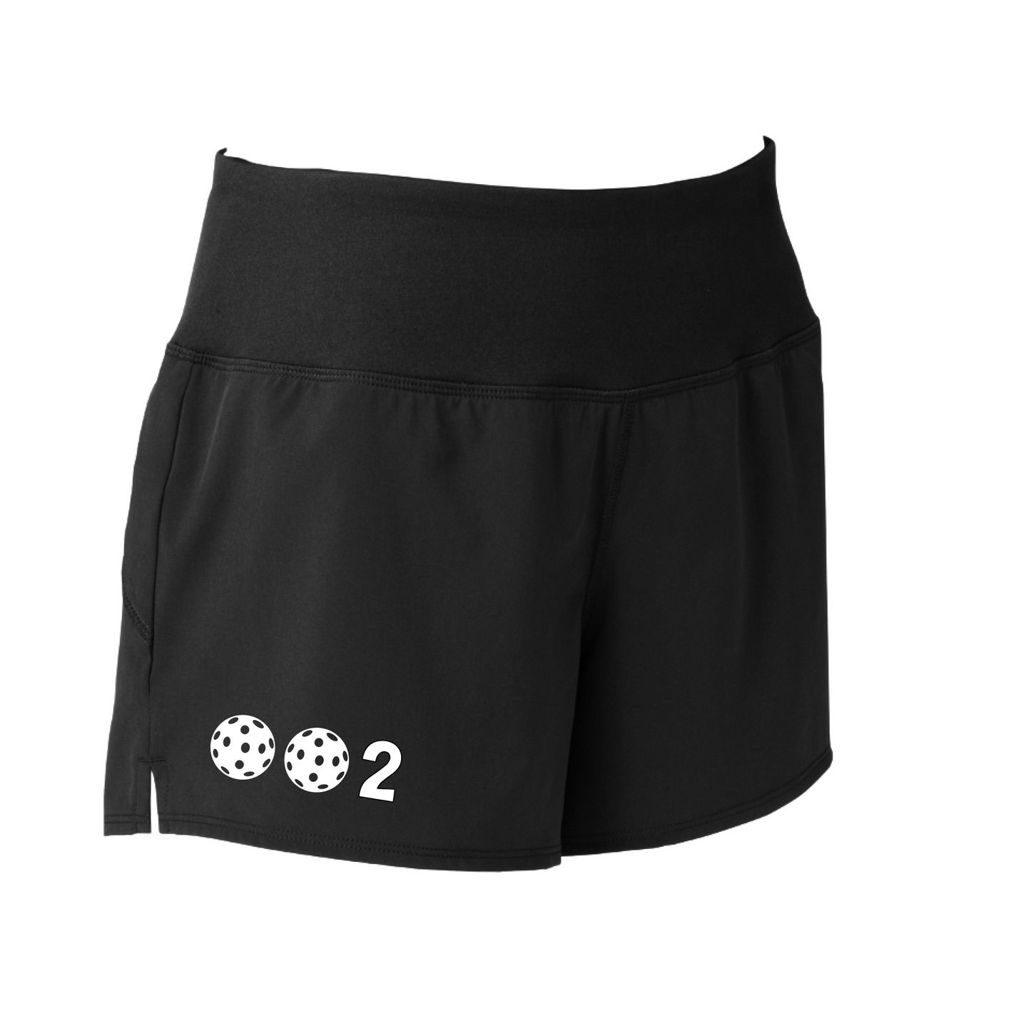 Designs: 002 with customizable Pickleballs (Yellow, White, Pink, Green).  Sport Tek women’s repeat shorts come with built-in cell phone pocket on the exterior of the waistband. You can also feel secure knowing that no matter how strenuous the exercise, the shorts will remain in place (it won’t ride up!). These shorts are extremely versatile and trendy. Transition from the Pickleball court to running errands smoothly