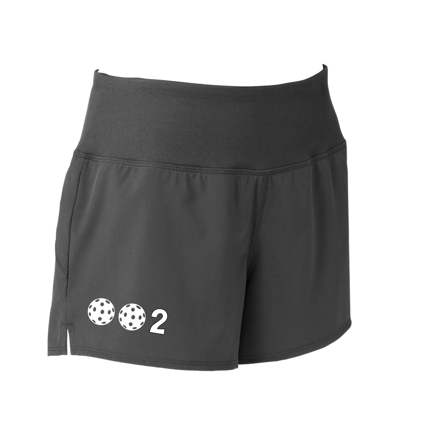 Designs: 002 with customizable Pickleballs (Yellow, White, Pink, Green).  Sport Tek women’s repeat shorts come with built-in cell phone pocket on the exterior of the waistband. You can also feel secure knowing that no matter how strenuous the exercise, the shorts will remain in place (it won’t ride up!). These shorts are extremely versatile and trendy. Transition from the Pickleball court to running errands smoothly