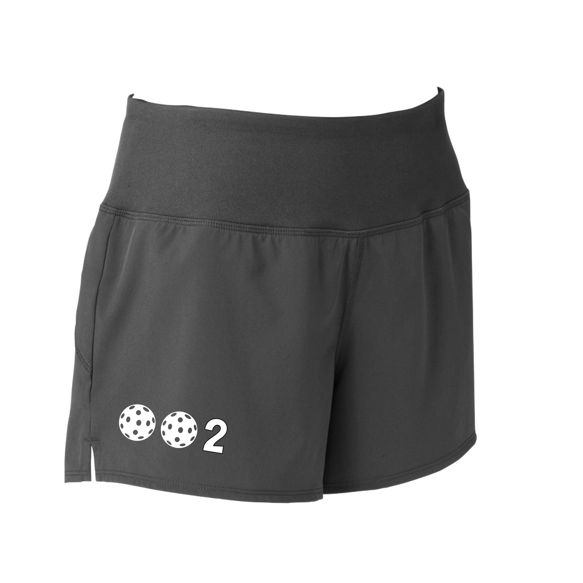 Designs: 002 with customizable Pickleballs (Yellow, White, Pink, Green).  Sport Tek women’s repeat shorts come with built-in cell phone pocket on the exterior of the waistband. You can also feel secure knowing that no matter how strenuous the exercise, the shorts will remain in place (it won’t ride up!). These shorts are extremely versatile and trendy. Transition from the Pickleball court to running errands smoothly