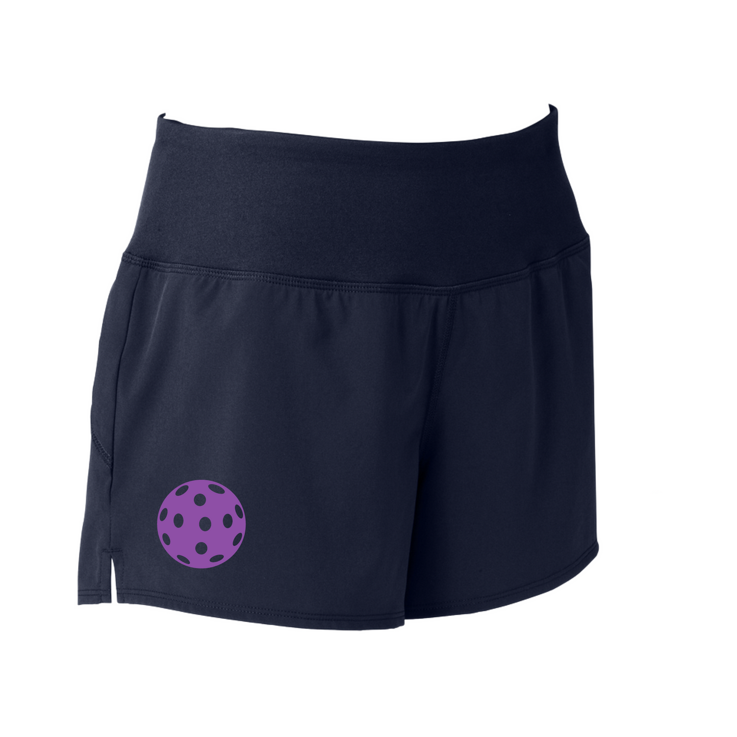 Pickleball Short Design: Customizable Pickleball Color: Choose from: Purple, Rainbow, Yellow and White.  Sport Tek women’s repeat shorts come with built-in cell phone pocket on the exterior of the waistband. You can also feel secure knowing that no matter how strenuous the exercise, the shorts will remain in place (it won’t ride up!). These shorts are extremely versatile and trendy. Transition from the Pickleball court to running errands smoothly.