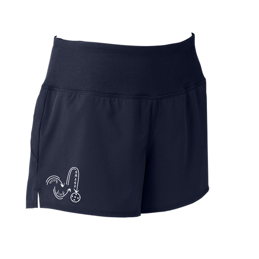 Shorts Pickleball Design: Dink Dink Smash  Sport Tek women’s repeat shorts come with built-in cell phone pocket on the exterior of the waistband. You can also feel secure knowing that no matter how strenuous the exercise, the shorts will remain in place (it won’t ride up!). These shorts are extremely versatile and trendy. Transition from the Pickleball court to running errands smoothly.