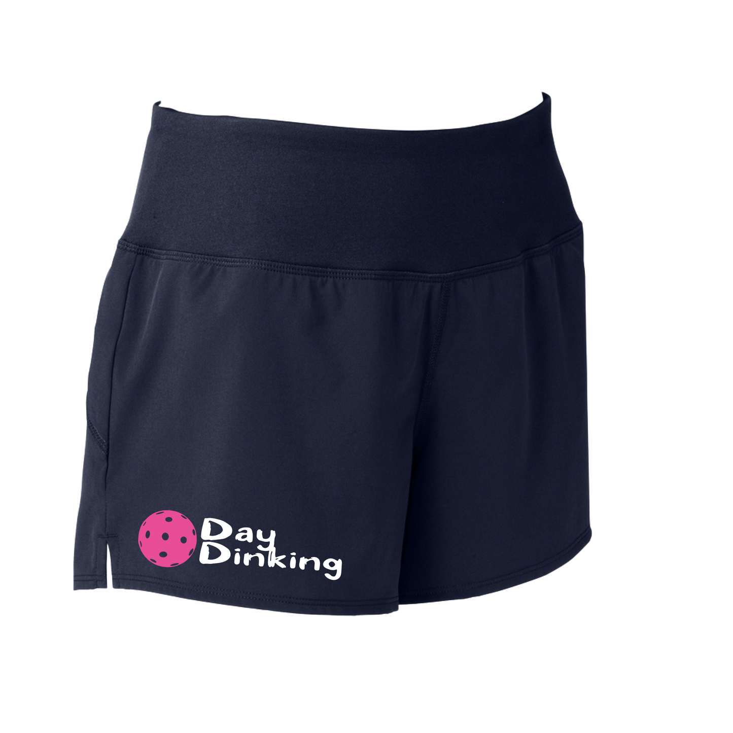Shorts Designs: Day Dinking with Customizable Pickleball Color (Cyan, Green, Orange, & Pink).  Sport Tek women’s repeat shorts come with built-in cell phone pocket on the exterior of the waistband. You can also feel secure knowing that no matter how strenuous the exercise, the shorts will remain in place (it won’t ride up!). These shorts are extremely versatile and trendy. Transition from the Pickleball court to running errands smoothly.