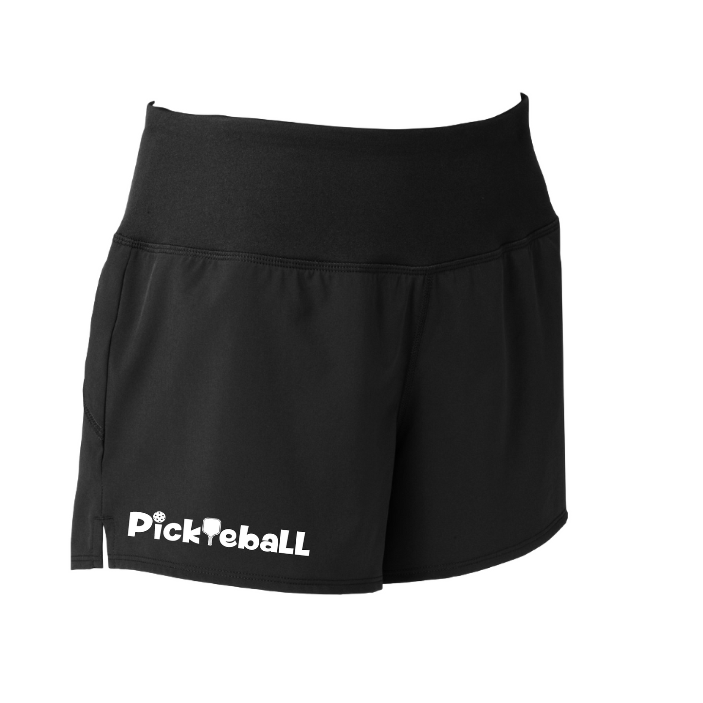 Pickleball Designs: Pickleball  Sport Tek women’s repeat shorts come with built-in cell phone pocket on the exterior of the waistband. You can also feel secure knowing that no matter how strenuous the exercise, the shorts will remain in place (it won’t ride up!). These shorts are extremely versatile and trendy. Transition from the Pickleball court to running errands smoothly