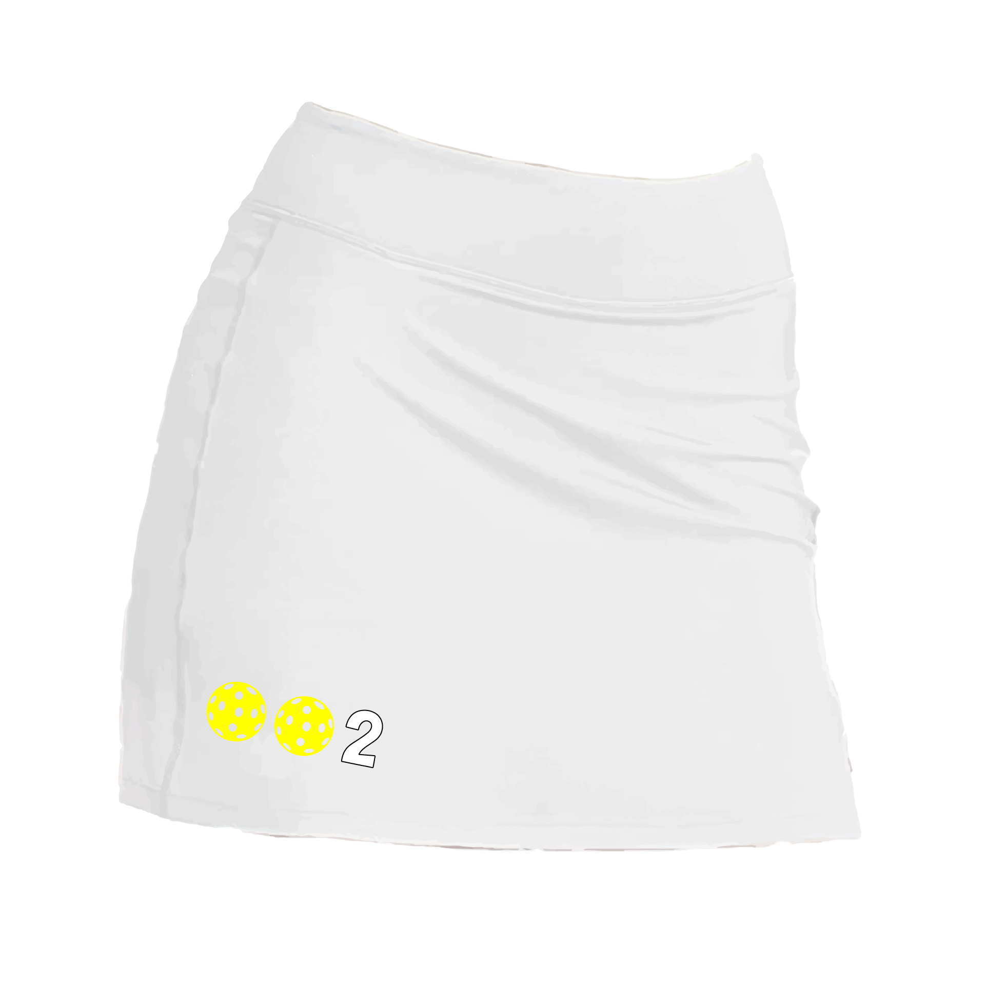 Skort Design: 002 Customizable Pickleball Ball color:  Choose: White - Green -Yellow or Pink. Women’s core active jersey-knit skort comes with built-in shorts made out of a poly-spandex blend.  Feel secure knowing that no matter how strenuous the exercise, the skort will remain in place (it won’t ride up!). The fabric is breathable, featuring Dri-Works wicking technology. As you perspire, it allows your skin to breathe while simultaneously absorbing the moisture, keeping you dry and comfortable.