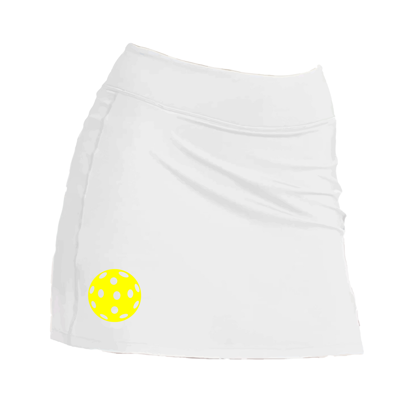 Pickleball Skort Design: Customizable Pickleball color:  Choose: Purple, Rainbow, White, & Yellow- Women’s core active jersey-knit skort comes with built-in shorts made out of a poly-spandex blend.  Feel secure knowing that no matter how strenuous the exercise, the skort will remain in place (it won’t ride up!). The fabric is breathable, featuring Dri-Works wicking technology. As you perspire, it allows your skin to breathe while simultaneously absorbing the moisture, keeping you dry and comfortable.