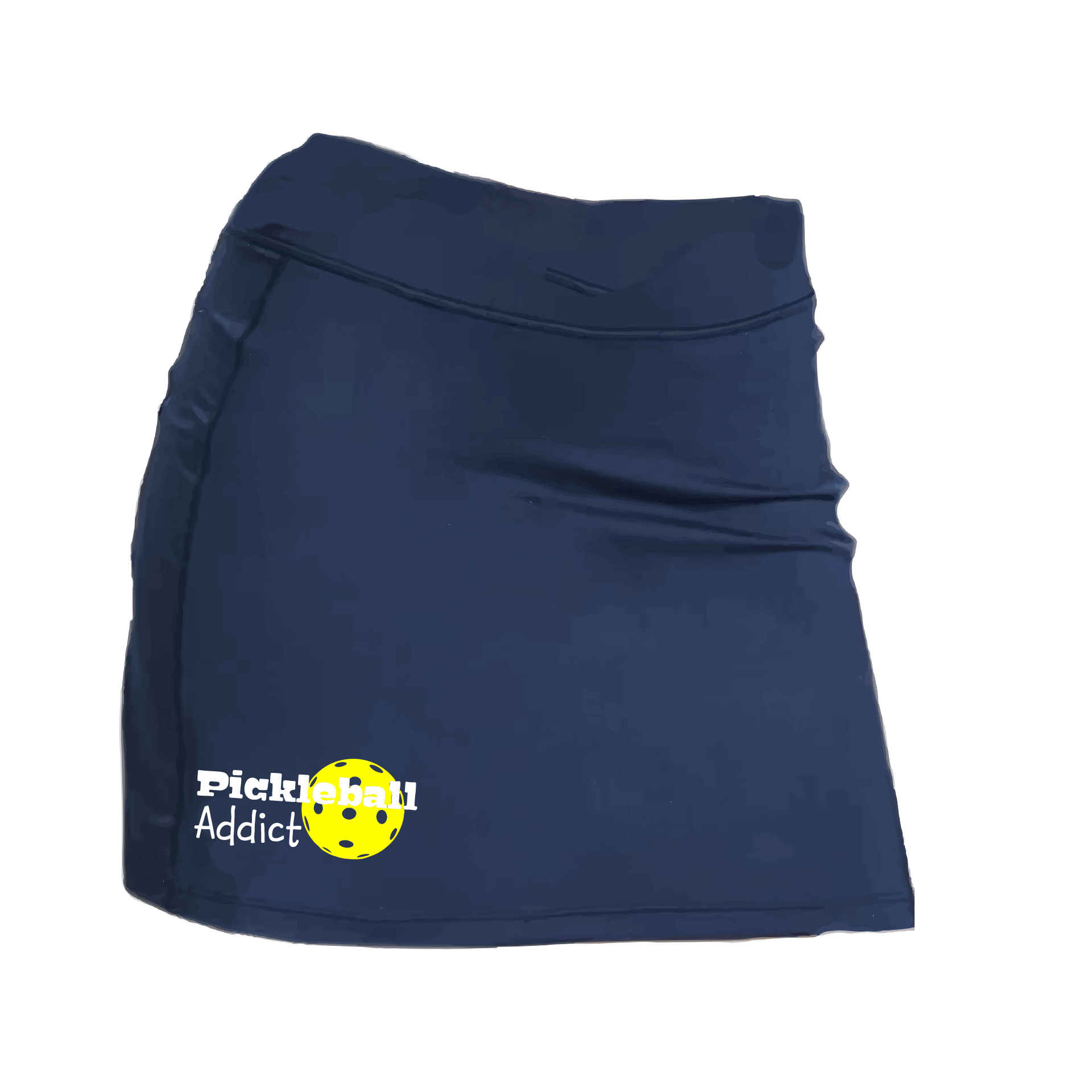 Pickleball Skort Design: Pickleball Addict  Women’s core active jersey-knit skort comes with built-in shorts made out of a poly-spandex blend that will keep your legs from rubbing together, without which often results in painful chafing. You can also feel secure knowing that no matter how strenuous the exercise, the skort will remain in place (it won’t ride up!).