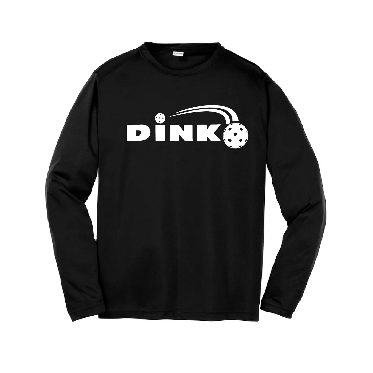 Pickleball Design: Dink  Youth Style: Long Sleeve  Shirts are lightweight, roomy and highly breathable. These moisture-wicking shirts are designed for athletic performance. They feature PosiCharge technology to lock in color and prevent logos from fading. Removable tag and set-in sleeves for comfort.