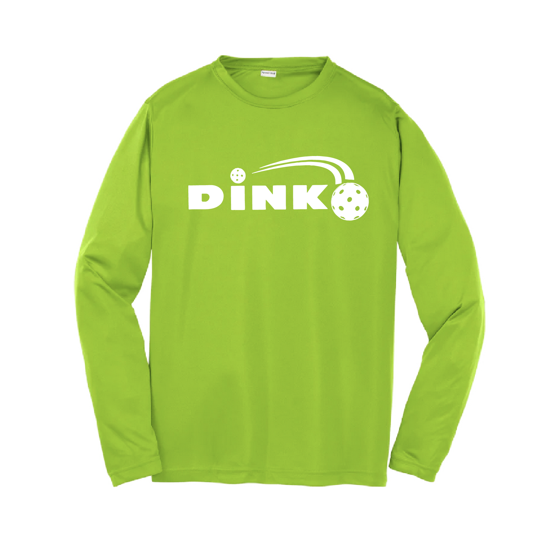 Pickleball Design: Dink  Youth Style: Long Sleeve  Shirts are lightweight, roomy and highly breathable. These moisture-wicking shirts are designed for athletic performance. They feature PosiCharge technology to lock in color and prevent logos from fading. Removable tag and set-in sleeves for comfort.