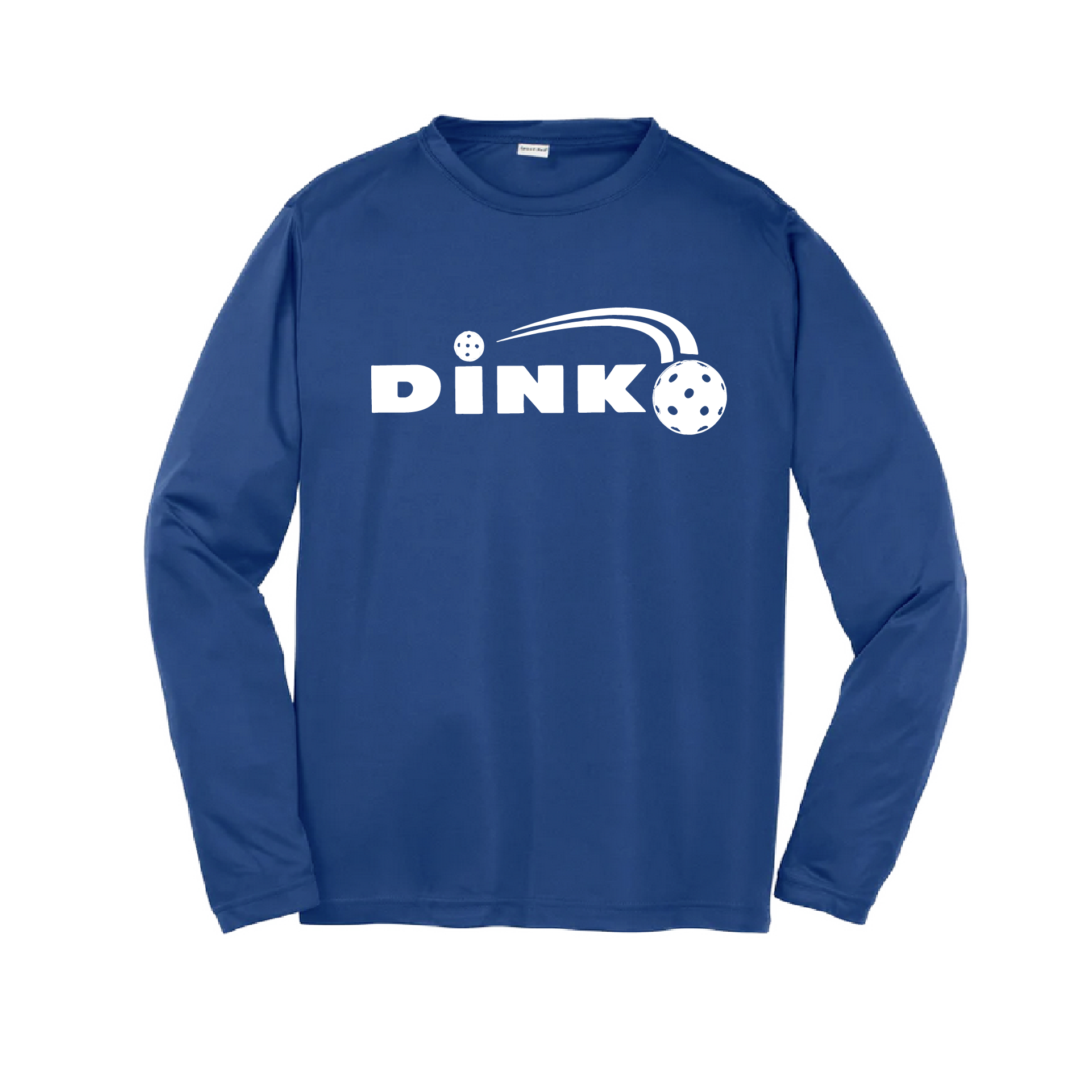 Pickleball Design: Dink  Youth Style: Long Sleeve  Shirts are lightweight, roomy and highly breathable. These moisture-wicking shirts are designed for athletic performance. They feature PosiCharge technology to lock in color and prevent logos from fading. Removable tag and set-in sleeves for comfort.
