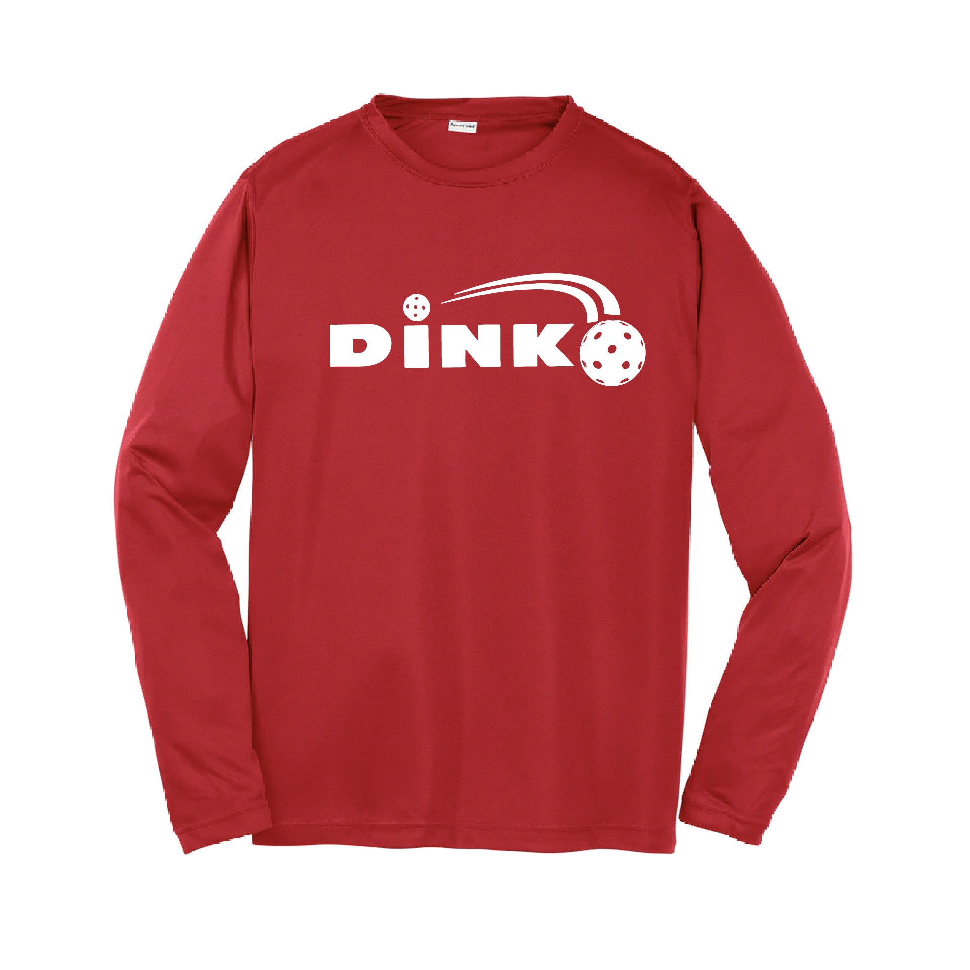 Pickleball Design: Dink  Youth Style: Long Sleeve  Shirts are lightweight, roomy and highly breathable. These moisture-wicking shirts are designed for athletic performance. They feature PosiCharge technology to lock in color and prevent logos from fading. Removable tag and set-in sleeves for comfort.