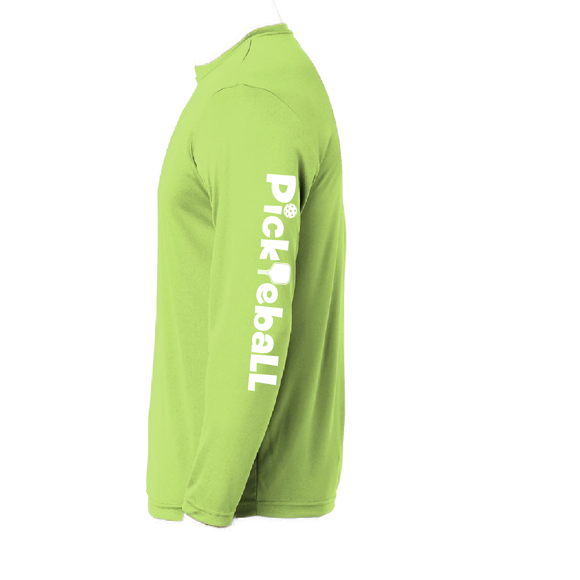Pickleball Design: Pickleball (Horizontal) - Customizable Location  Youth Style: Long-Sleeve  Shirts are lightweight, roomy and highly breathable. These moisture-wicking shirts are designed for athletic performance. They feature PosiCharge technology to lock in color and prevent logos from fading. Removable tag and set-in sleeves for comfort.