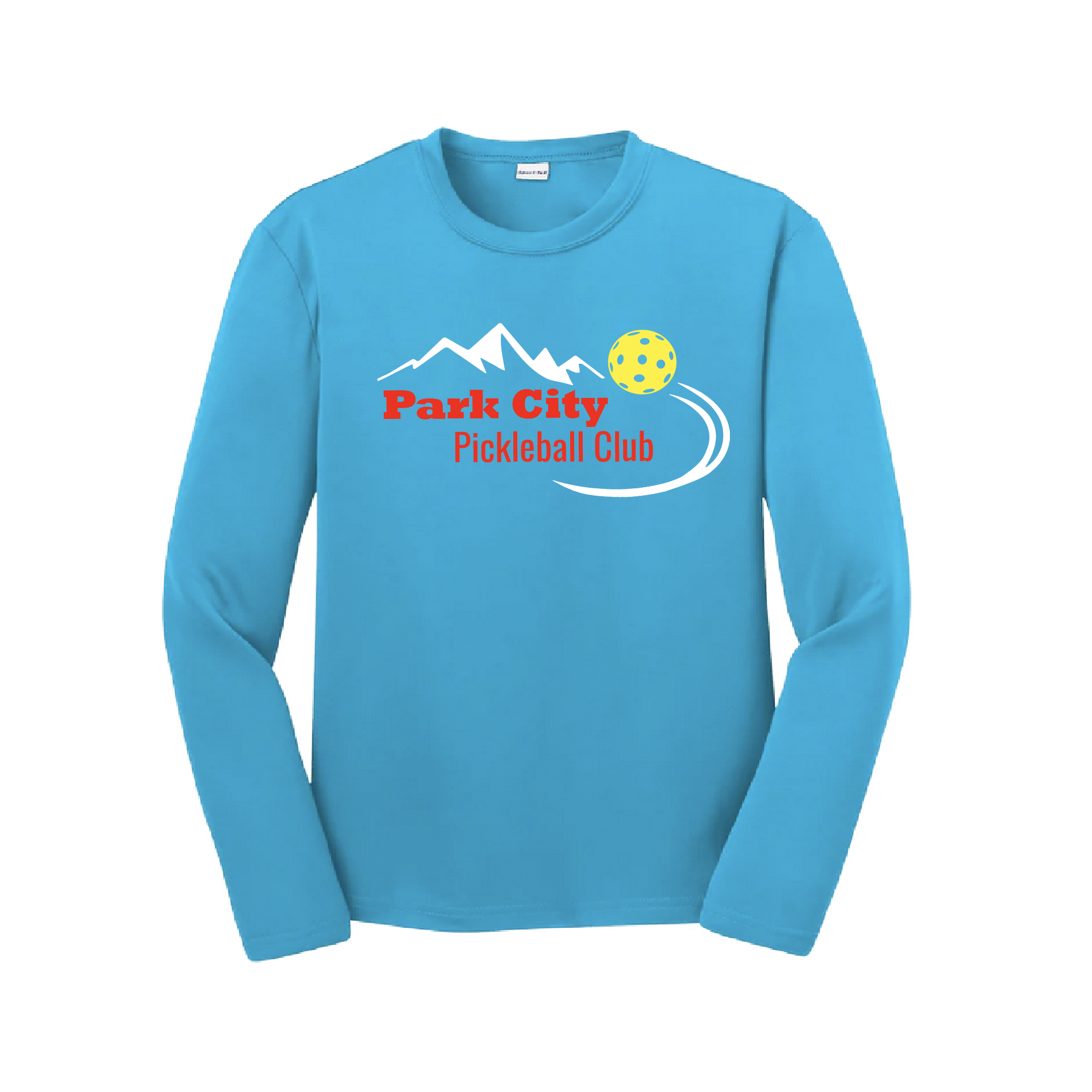 Pickleball Design: Park City Pickleball Club (Red Words)  Youth Style: Long Sleeve  Shirts are lightweight, roomy and highly breathable. These moisture-wicking shirts are designed for athletic performance. They feature PosiCharge technology to lock in color and prevent logos from fading. Removable tag and set-in sleeves for comfort.