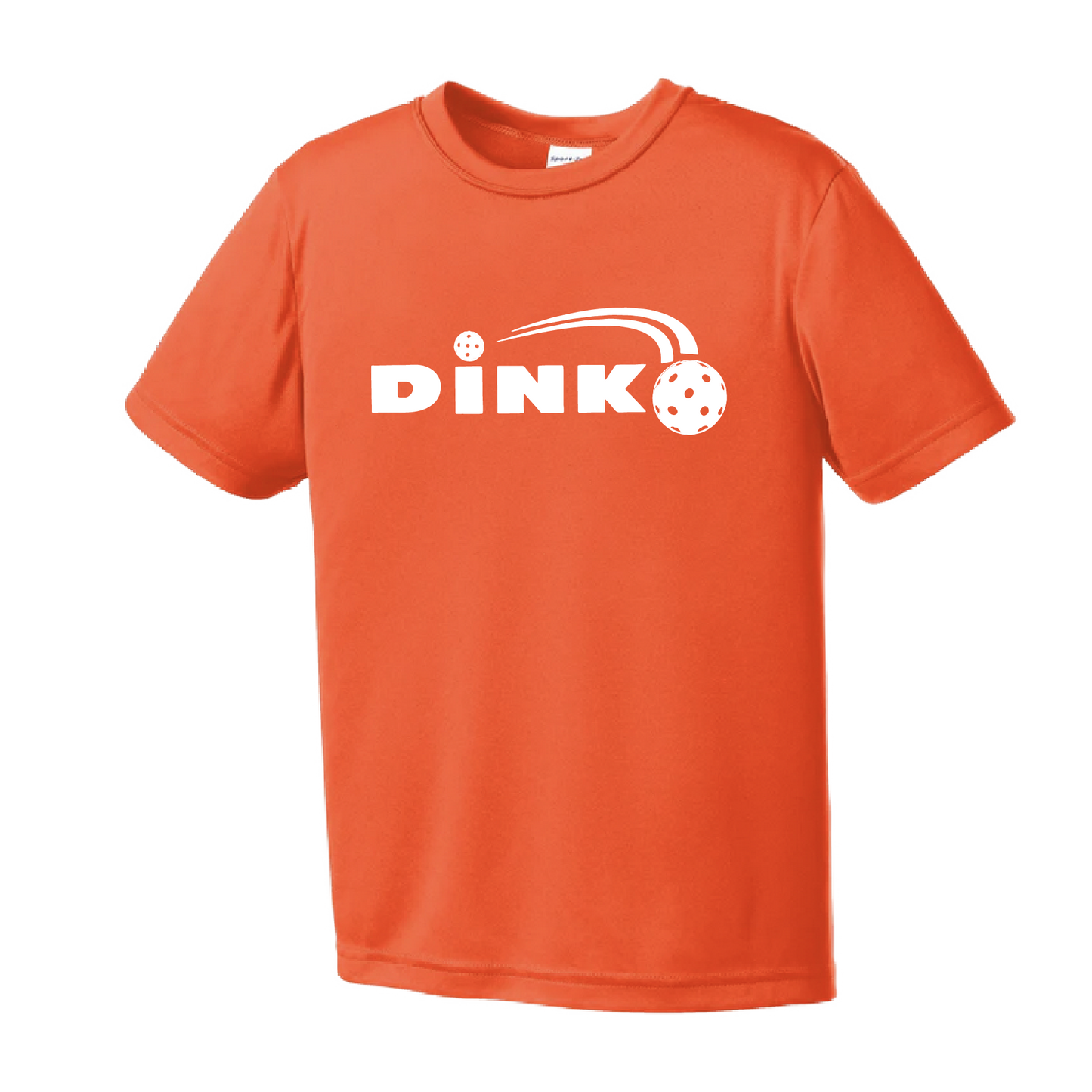 Pickleball Design: Dink  Youth Style: Short Sleeve  Shirts are lightweight, roomy and highly breathable. These moisture-wicking shirts are designed for athletic performance. They feature PosiCharge technology to lock in color and prevent logos from fading. Removable tag and set-in sleeves for comfort.