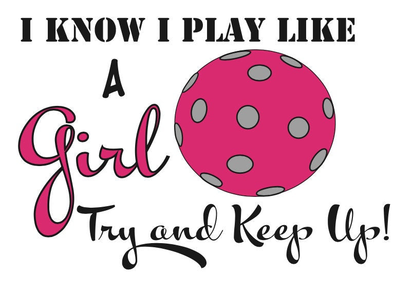 I know I Play Like a Girl Try to Keep Up | Clearance Women's Racerback Pickleball Tank | 100% Polyester