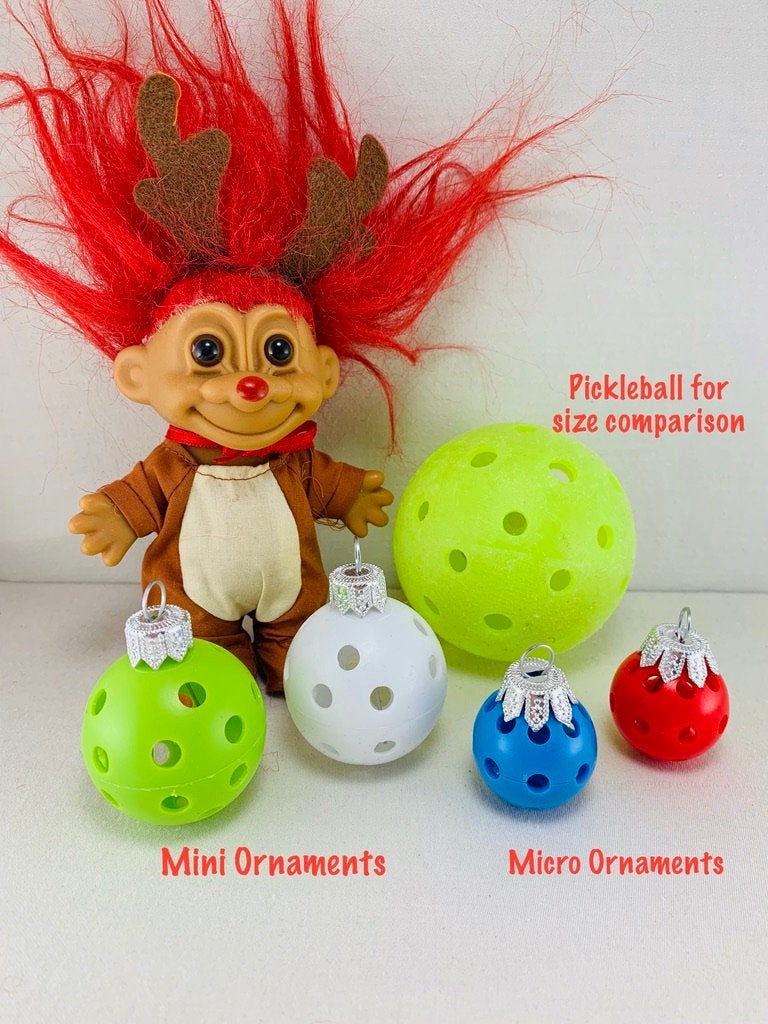 Mini Pickleball Christmas Ornaments | Pickleball Christmas Gifts And Decor