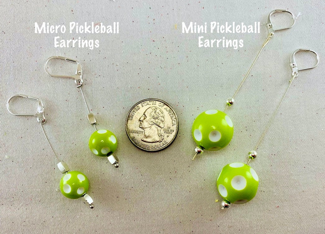 Micro Pickleball Earrings (Variety Of Colors) | Pickleball Jewelry | Fun Pickleball Gifts