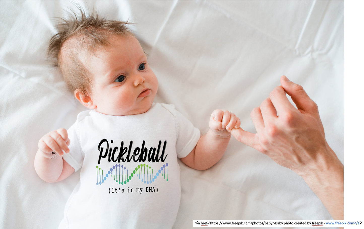 Pickleball Is In My DNA | Infant Short Sleeve Onesie | 100% Cotton