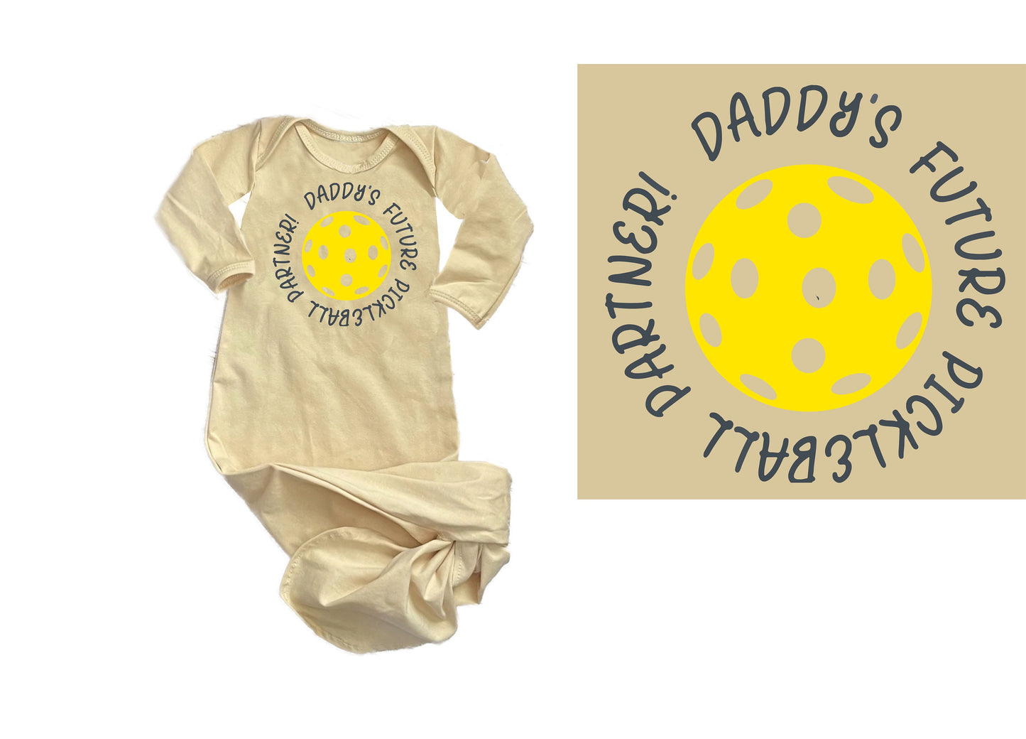 Future Mommy Or Daddy Pickleball Partner | Infant Knotted Sleeper