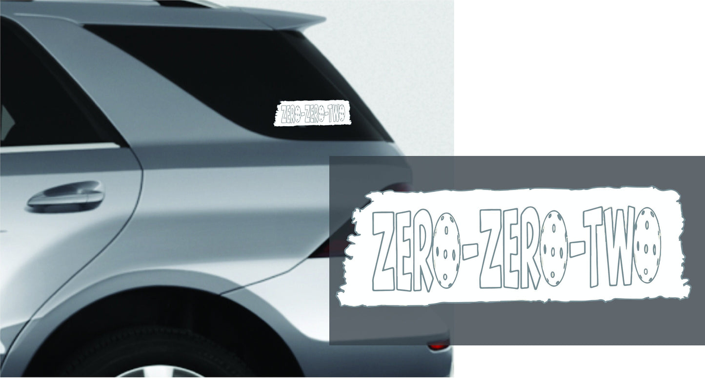 Zero Zero Two With Pickleballs | Pickleball Car Decal And Pickleball Sticker