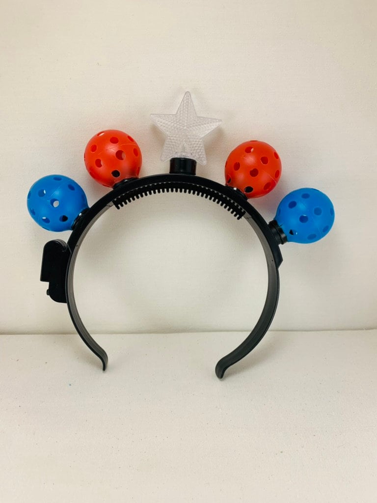 Mini Pickleball Star Headband With Flashing Lights | Fun Pickleball Gifts